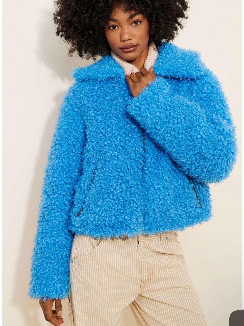 Free People Cool & Cozy Teddy Coat L